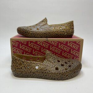 Vans Slip-On TRK Animal Cheetah  Print  AOP 'Brown Black' Wom Size 5.5 US NEW